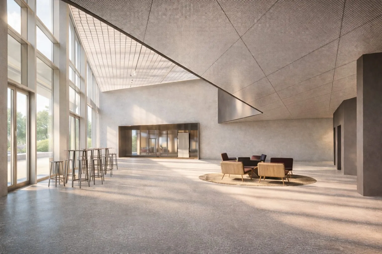 Klare Linien und viel Tageslicht: Das Foyer der Grand Hall.